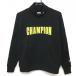 [ очень красивый товар ] Champion ta-toru шея свитер чёрный × желтый передний Logo обратная сторона ворсистый рукав нашивка женский LARGE Golf одежда Champion