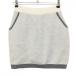 efi rental Blanc вязаный юбка белый × серый талия резина & настройка шнур бумага с биркой внутри сторона ворсистый внутренний брюки женский M Golf одежда efficace