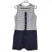 [ очень красивый товар ] Munsingwear одежда безрукавка One-piece белый × серый × темно-синий верхняя часть окантовка нашивка женский L Golf одежда Munsingwear