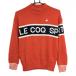 [ очень красивый товар ] Le Coq Golf с высоким воротником свитер красный × белый передний Logo шерсть . вязаный женский M Golf одежда le coq sportif