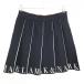[ очень красивый товар ] Mark and rona вязаный юбка чёрный × белый плиссировать кромка Logo женский 40(L) Golf одежда 2023 год модели MARK&LONA