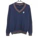 [ прекрасный товар ] Callaway свитер темно-синий кабель плетеный хлопок .ne Klein вязаный женский LL Golf одежда Callaway