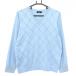 [ очень красивый товар ] Titleist свитер голубой передний . примерно ... плетеный V шея вязаный женский LL Golf одежда TITLEIST