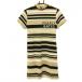 [ прекрасный товар ] Pearly Gates короткий рукав с высоким воротником One-piece бежевый × белый × темно-синий женский 1(M) Golf одежда 2024 год модели PEARLY GATES