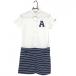  Adidas короткий рукав Polo One-piece белый × темно-синий нижняя часть окантовка кнопка down женский M/M Golf одежда adidas