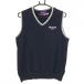  Beams Golf вязаный лучший темно-синий × белый кашемир .a-ga il мужской M Golf одежда BEAMS GOLF