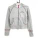 [ прекрасный товар ] filler Golf Zip Parker серый × розовый украшен блестками Logo обратная сторона ворсистый женский M Golf одежда FILA GOLF