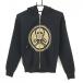 [ новый товар ] Mark and rona вязаный Zip Parker чёрный × Gold Skull ламе задний Logo женский 40(L) Golf одежда MARK&LONA