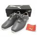 [ не использовался товар ] Puma туфли для гольфа серый 19058103ig Night энергия адаптироваться кожа мужской 25.5 Golf одежда PUMA