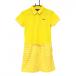 [ очень красивый товар ] Callaway короткий рукав Polo One-piece желтый × белый часть цветочный принт юбка подкладка есть Logo .... женский L Golf одежда Callaway