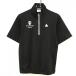  Le Coq Golf короткий рукав блузон чёрный Logo .... половина Zip мужской M Golf одежда le coq sportif