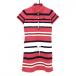  Le Coq Golf короткий рукав Polo One-piece красный × белый × темно-синий окантовка способ женский L Golf одежда le coq sportif