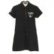 [ очень красивый товар ]23 район Golf короткий рукав Polo One-piece чёрный Logo белый талия настройка шнур женский S-M Golf одежда 23 район 