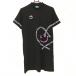 k Alto united короткий рукав с высоким воротником One-piece чёрный × белый Logo принт Heart женский XL Golf одежда CUARTO UNITED