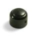 Q-Parts Knob With Ebony Inlay Dome Black ebony top dome knob black 