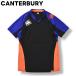  canterbury CANTERBURY короткий рукав сетка рубашка cut and sewn la gran рукав Logo принт L черный x orange x голубой регби мужской 