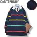 90s Vintage Новая Зеландия производства canterbury CANTERBURY длинный рукав Rugger рубашка 44 мульти- окантовка рисунок мужской мужской Street 
