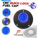 Gas Tank ޥYPVSF2 BU350 / RZ350 86FRW BK / BU CNCååǳ˹ FRW BK/BU CNC Quick Lock Fuel Cap For Yamaha YPVSF2 BU350 / RZ