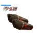 󥵡 BMW R1200CΤ˥ۥ줿ӵǥ奢륵󥵡Хե륫ܥ MassMoto Exhaust Dual Silencers Oval Full Ca