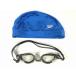arena Arena goggle black black,speedo Speed swimming cap hat blue blue set a little beautiful goods used postage 185 jpy 
