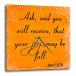 3dRose Verse John 16-24 Orange Background Bible Christian Inspirational Saying-Wall Clock, 15-inch (DPP_150081_3)