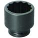Williams 41226 1-1/2 Drive 3-15/16-Inch Standard Impact Socket, 12 Point