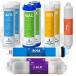 Express Water FLTSETALK1010 1 Year Alkaline Reverse Osmosis System Replacement Set - 10 100 GPD RO Membrane - 10 inch Size Water Filters, Count (Pack