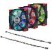 In Win Auroraե󥭥å3 RGB LED 120 mmե2LEDȥå׹ѥեޥ󥹥ѥԥ塼եɿޥѥ֥å/å