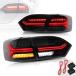 VLAND LED Smoked Tail Lights Compatible for [2011-2014 VW Volkswagen Jetta �� 2012-2015 Volkswagen Sagitar] Rear Lamps Assembly with Sequential Turn S