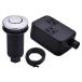 BESTILL Sink Top Garbage Disposal Air Switch Kit with Dual Outlet, Long Chrome Button (Brass Cover)