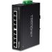 TRENDnet 8-Port Industrial Unmanaged Fast Ethernet DIN-Rail Switch, TI-E80 8 x Fast Ethernet Ports, 1.6Gbps Switching Capacity,8 Port Network Fast Eth