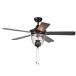Warehouse of Tiffany CFL-8206/ORB Josalie 3-Light Clear Glass 5 Brown Finish 52-inch (2 Color Option Blades) Ceiling Fan, One Size, Oil Rubbed Bronze