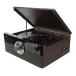 All in One Bluetooth Record Player for Vinyl with Speakers,Cassette,CD,AM/FM Radio,USB Playing and Encoding,Vintage Turntable with 3-Speed, AUX in,LIN