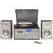 Crosley CR7014A-BK Eclipse 3-Speed Turntable with Bluetooth, AM/FM Radio, CD/Cassette Player, USB, SD Card Reader, Aux-in