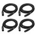 10ft / 3.04m DMX Cable, 4 Packs Eyeshot 3 Pin DMX Cables DMX Wires, DMX512 XLR Male to Female Stage Light Signal Cable with Metal Connectors, Connecti