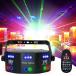 AMKI DJ Disco Lights, 15 Eyes RGB Party Lights Stage Light by DMX512 Control, Sound Activated LED Pattern Strobe Lights for Parties Live Laser Light S