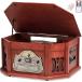 ORCC 10-in-1 Record Player, Nostalgic Turntable for Vinyl Record with Bluetooth, 2 Built-in Speakers, CD, Cassette, AM/FM Radio, USB, SD Slot, Remote