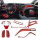 Winkter Toyota Camry Accessories ABS Full Set of Car Interiors Instrument Panel Center Console Moulding Trim Air Outlet Cover Wheel Accessories 10Pcs