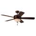 Noble Home Outdoor LED Ceiling Fan with Pull Chain | 52 Inch Wet Rated Fixture with Weather Resistant Contemporary 5 Blade Design with Downrod Mount a