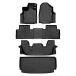 SMARTLINER Custom Fit All Weather 3 Row Floor Mats and Cargo Liner Behind 3rd Row Set Black Compatible with 2022-2023 Acura MDX