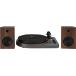 Crosley T160A-GY Automatic Belt-Drive 2-Speed Bluetooth Turntable Shelf System with Stereo Speakers, Gray