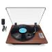 HONGUT Vinyl Record Player, 3 Speed Turntable with Bluetooth Built-in Speakers Record Player Vinyl USB Direct MP3 Recording Phonograph Player, Adjustm
