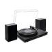 HONGUT Record Players for Vinyl with Speakers, Belt Drive 2 Speed Bluetooth Turntable, Adjustable Counterweight Vinyl Player Support RCA, Stereo Syste