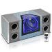 Pyle 12" Dual Series Vented Subwoofer Enclosure for Car Audio - High Powered Sub Woofer Speaker with a 12 Inch Silver Paper Cone and Built-in Illumina