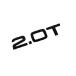 Zxiaochun 2.0T Emblem Trunk Lid Engine Displacement Badge Fits Audi A4 Q5 Q7 S Line(Gloss Black)