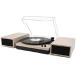 Record Player LP&No.1 Record Player with External Speakers, 3 Speed Vintage Belt-Drive Vinyl Turntable with Bluetooth Playback & Auto-Stop (Pink)