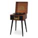 VICTOR Newbury 8-in-1 Turntable Music Center with 3-Speed Record Player, CD/MP3 Player, FM Radio, Dual Bluetooth In & Out, USB Playback & Record, Bu