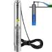VEVOR Deep Well Submersible Pump, 2HP/1500W 230V/60Hz, 37GPM Flow 427 ft Head, with 33 ft Electric Cord, 4 inch Stainless Steel Water Pumps for Indust