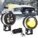 BraveWAY 120W Off-Road Lights Amber White Dual Color Fog Lights with Z-shaped Cut Line Modes, Upside Down Install Auxiliary LED Driving Lights with Wi