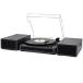 LP&No.1 Vinyl Record Player, Bluetooth Turntable with Dual Stereo Bookshelf External Speakers, Adjustable 3-Speed Belt-Drive Turntable, LP Player wit